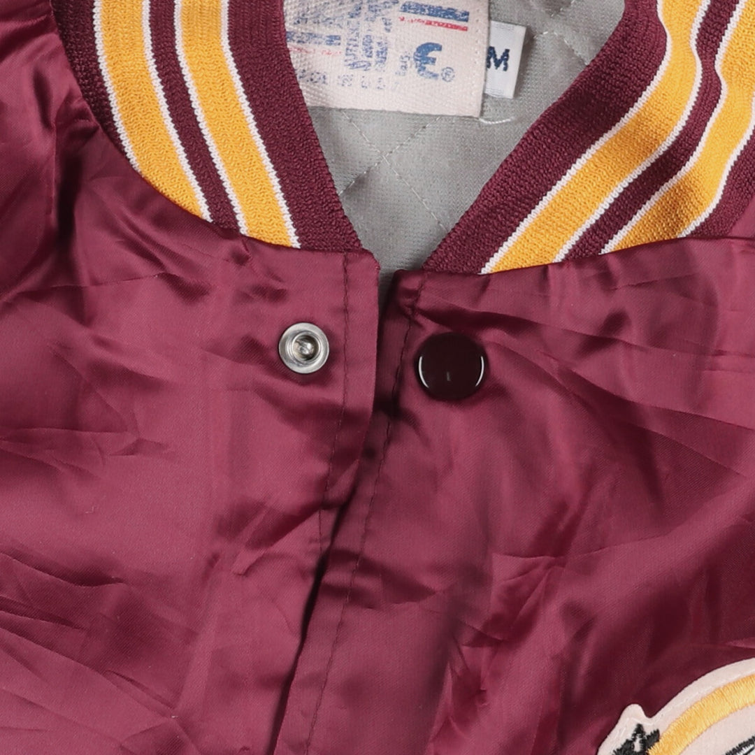 80s-90'S NFL Washington Redskins Nylon Varsity Jacket, Men's Size Medium Nylon burgundy type Vintage Second Hand