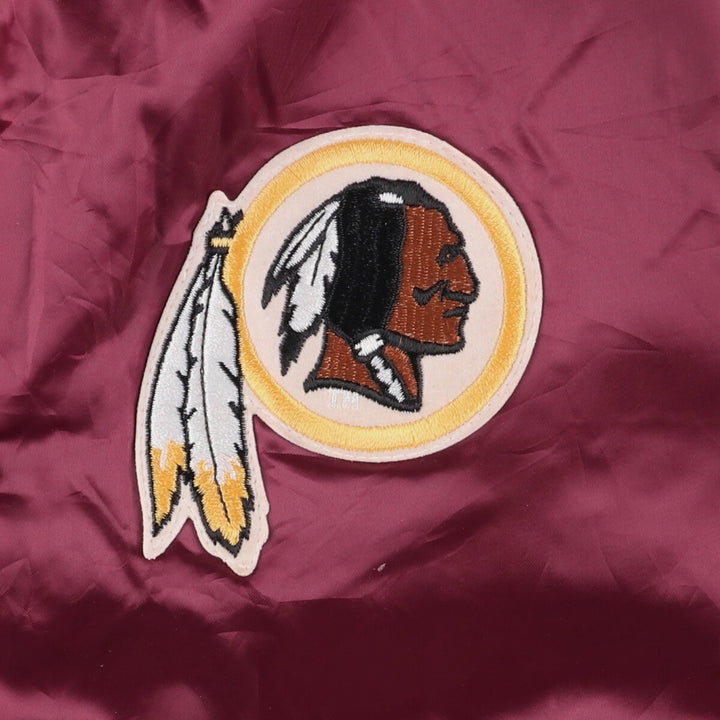 80s-90'S NFL Washington Redskins Nylon Varsity Jacket, Men's Size Medium Nylon burgundy type Vintage Second Hand