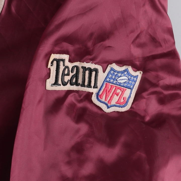 80s-90'S NFL Washington Redskins Nylon Varsity Jacket, Men's Size Medium Nylon burgundy type Vintage Second Hand