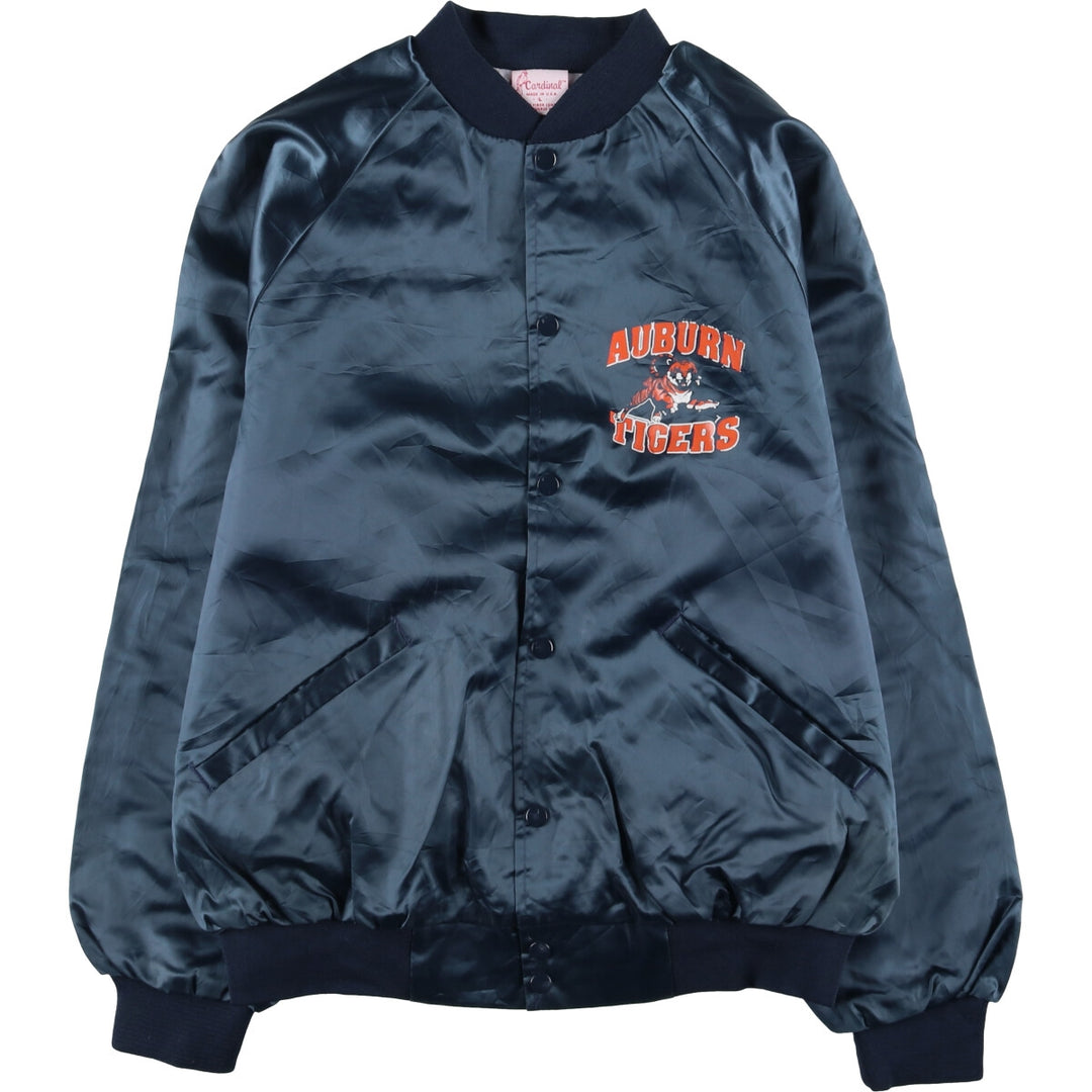 Vintage 1980'S Cardinal College triple-print nylon jacket, made in the USA, size L. Nylon navy blue type Vintage Second Hand