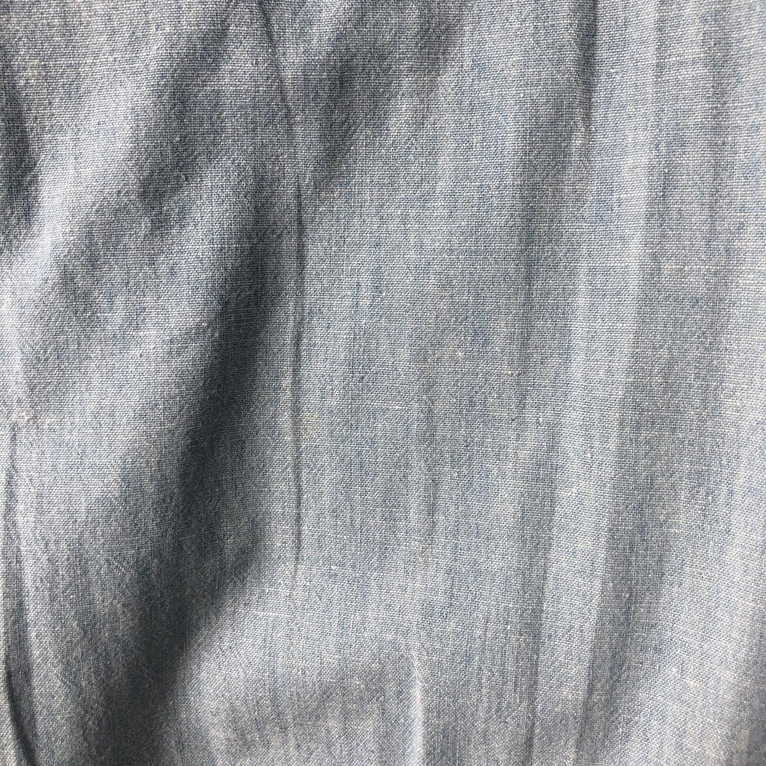 Vintage 1980'S Prentiss long-sleeved cotton shirt, made in the USA, men's size XL cotton Blue type light blue Vintage Second Hand