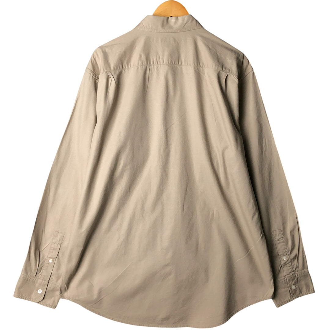 2000'S Banana Republic long-sleeved cotton shirt, men's size XL cotton Beige type Vintage Second Hand