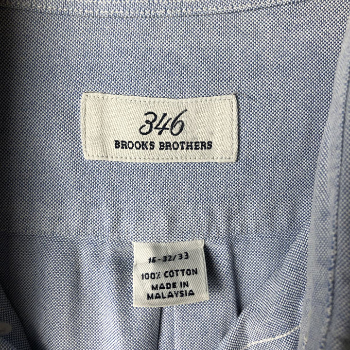 Brooks Brothers 346 long sleeve button-down shirt, men's size L cotton Blue type light blue Vintage Second Hand