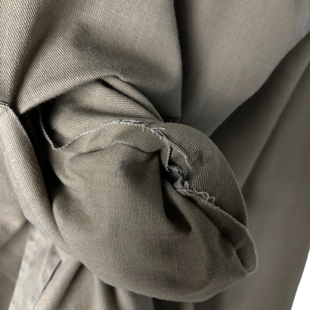 90'S J.Crew Vintage long sleeve button down shirt, size L for men cotton Khaki type brown Vintage Second Hand