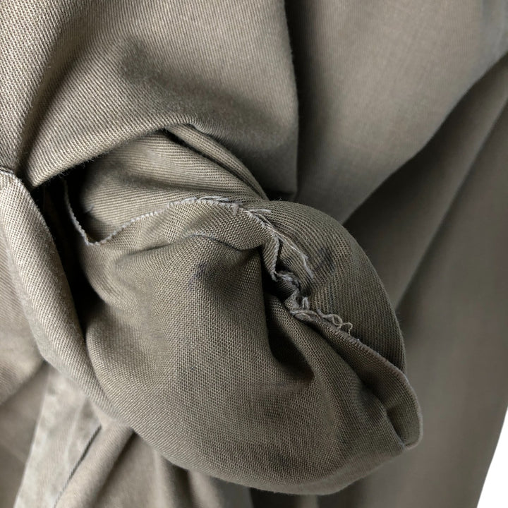 90'S J.Crew Vintage long sleeve button down shirt, size L for men cotton Khaki type brown Vintage Second Hand