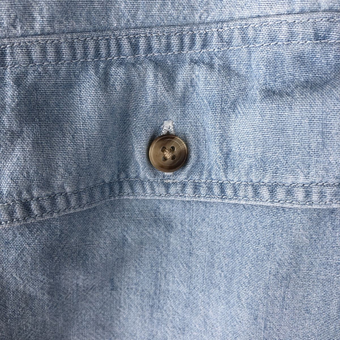 90'S GAP Vintage Long Sleeve Cotton Shirt, Men's Size Medium cotton Blue type light blue Vintage Second Hand
