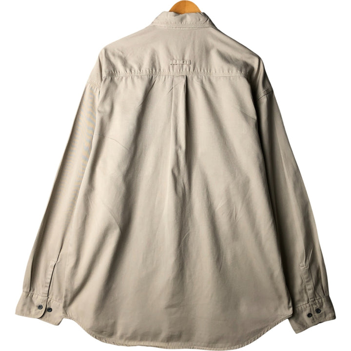 90'S GAP Vintage Long Sleeve Cotton Shirt, Men's XL cotton Beige type Vintage Second Hand