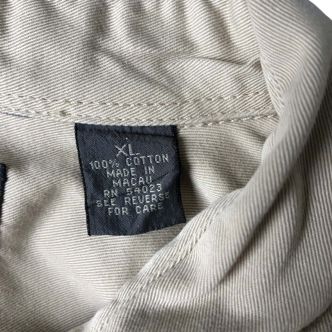 90'S GAP Vintage Long Sleeve Cotton Shirt, Men's XL cotton Beige type Vintage Second Hand