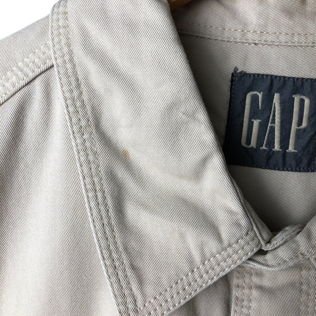 90'S GAP Vintage Long Sleeve Cotton Shirt, Men's XL cotton Beige type Vintage Second Hand