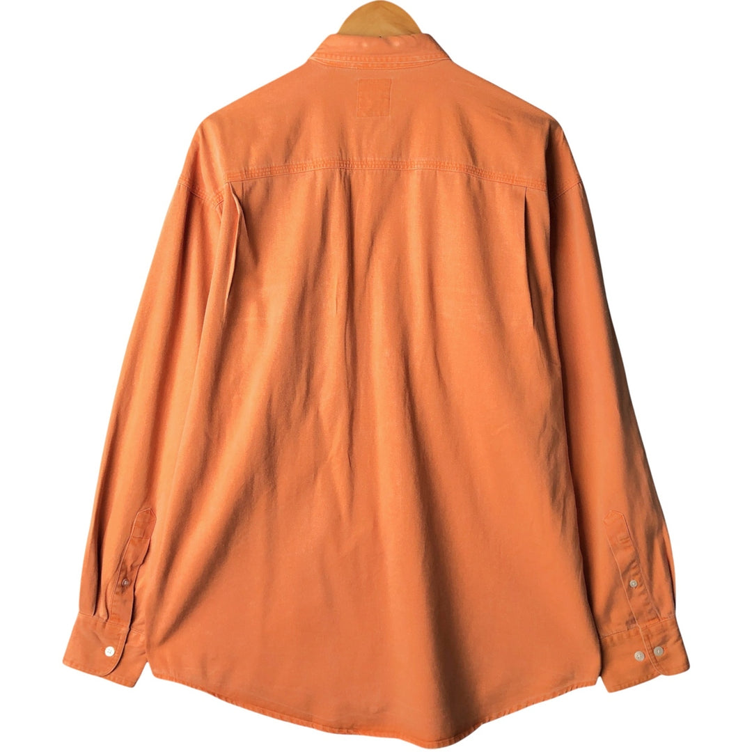 90'S GAP Vintage Long Sleeve Button-Down Shirt, Men's Size L cotton orange type Vintage Second Hand