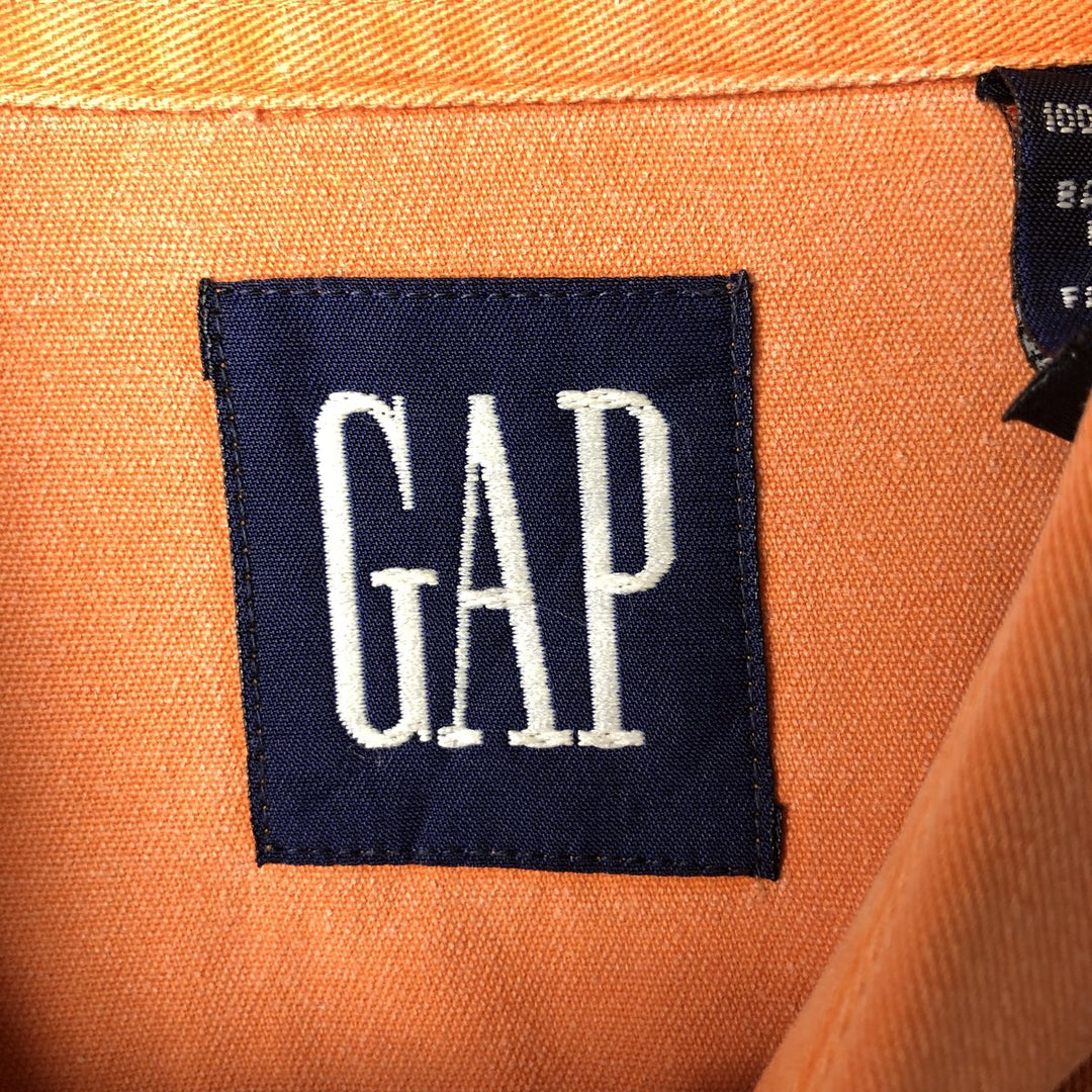 90'S GAP Vintage Long Sleeve Button-Down Shirt, Men's Size L cotton orange type Vintage Second Hand