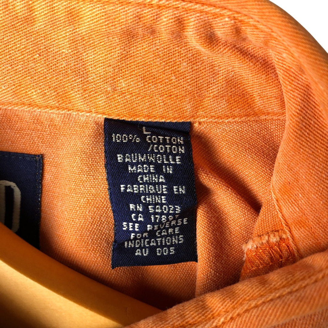 90'S GAP Vintage Long Sleeve Button-Down Shirt, Men's Size L cotton orange type Vintage Second Hand