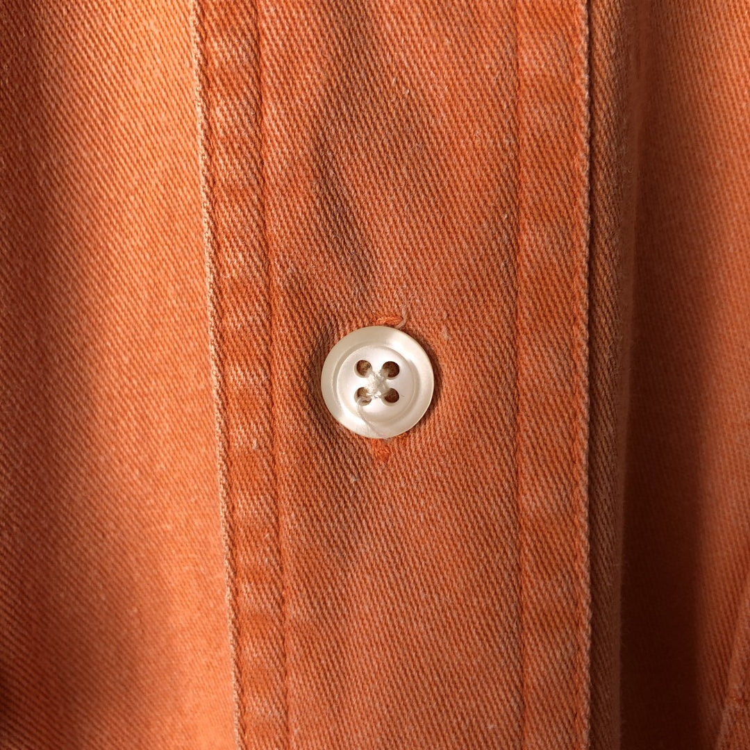 90'S GAP Vintage Long Sleeve Button-Down Shirt, Men's Size L cotton orange type Vintage Second Hand
