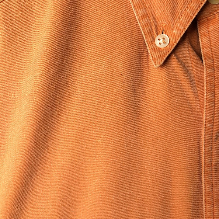 90'S GAP Vintage Long Sleeve Button-Down Shirt, Men's Size L cotton orange type Vintage Second Hand