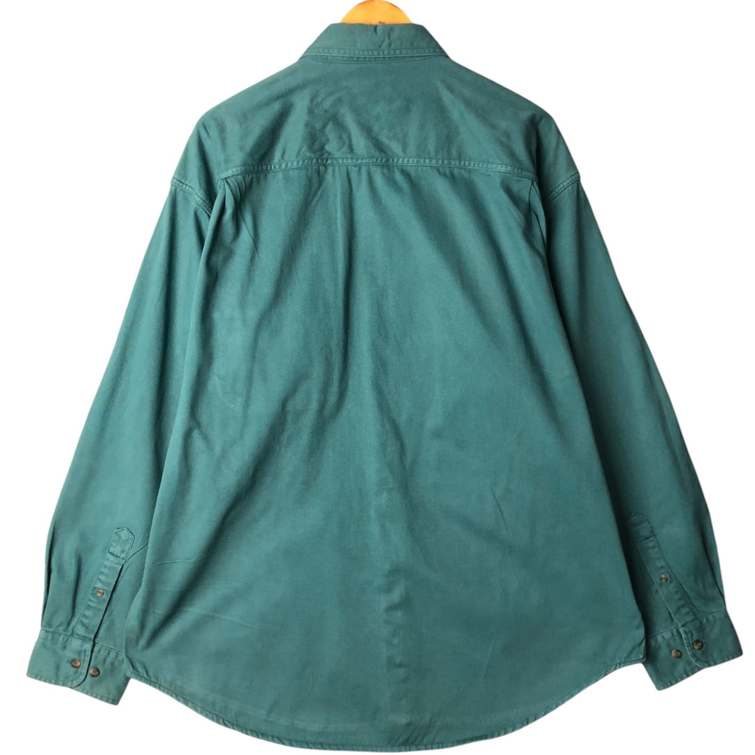 90'S GAP Vintage Long Sleeve Cotton Shirt, Men's XL cotton Green type dark green Vintage Second Hand