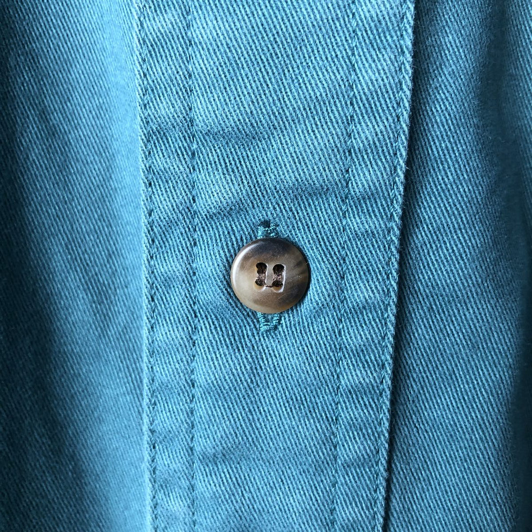 90'S GAP Vintage Long Sleeve Cotton Shirt, Men's XL cotton Green type dark green Vintage Second Hand