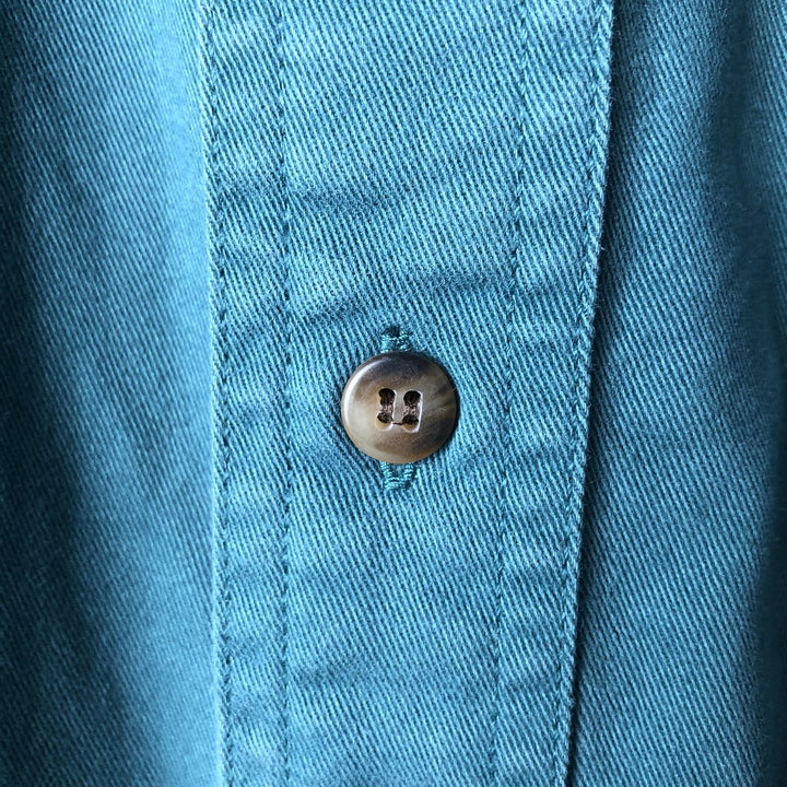 90'S GAP Vintage Long Sleeve Cotton Shirt, Men's XL cotton Green type dark green Vintage Second Hand