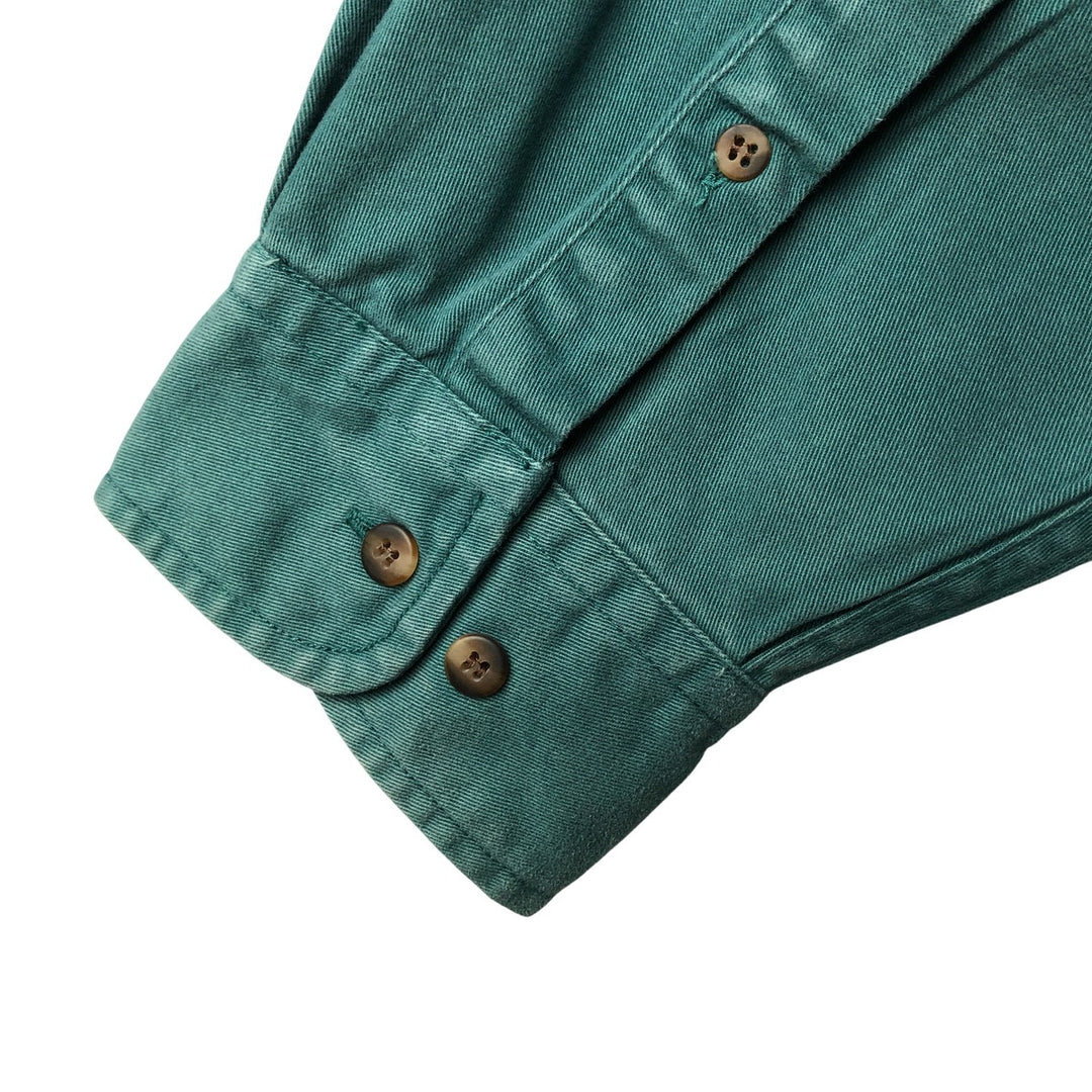 90'S GAP Vintage Long Sleeve Cotton Shirt, Men's XL cotton Green type dark green Vintage Second Hand