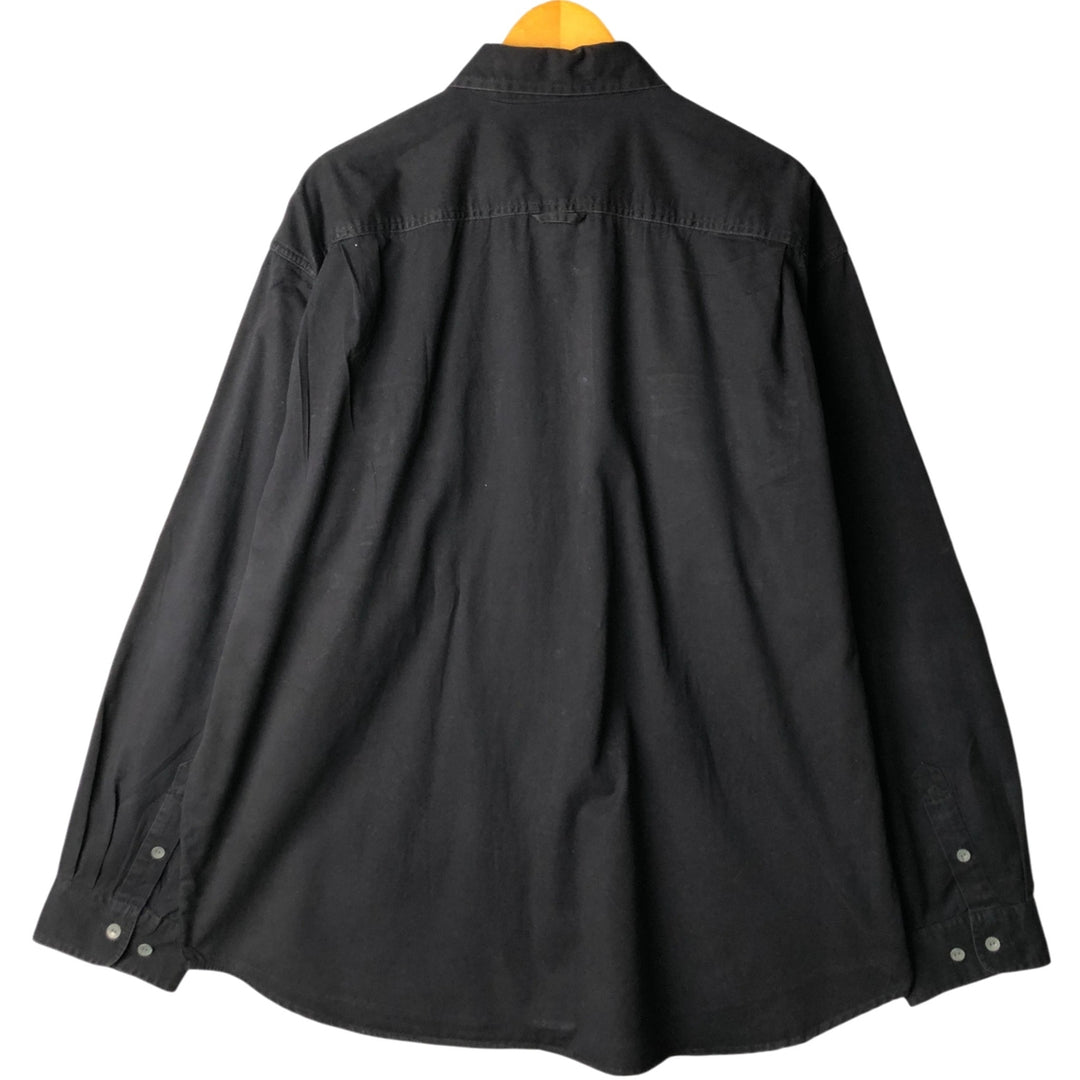 90s-00'S Vintage Calvin Klein Long Sleeve Cotton Shirt, Men's Size XL cotton black type Vintage Second Hand