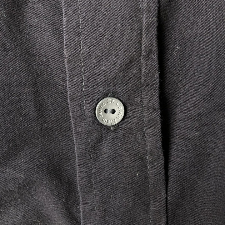 90s-00'S Vintage Calvin Klein Long Sleeve Cotton Shirt, Men's Size XL cotton black type Vintage Second Hand