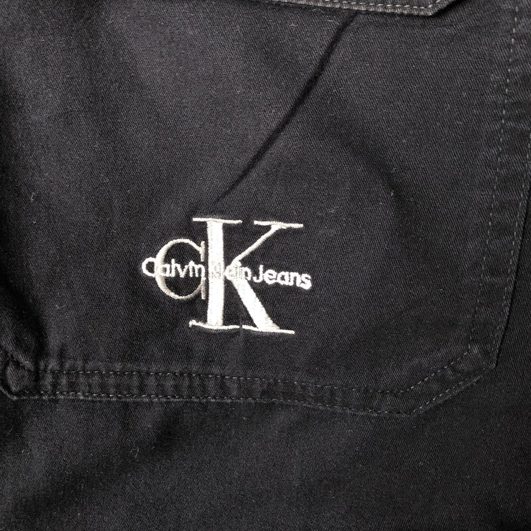 90s-00'S Vintage Calvin Klein Long Sleeve Cotton Shirt, Men's Size XL cotton black type Vintage Second Hand
