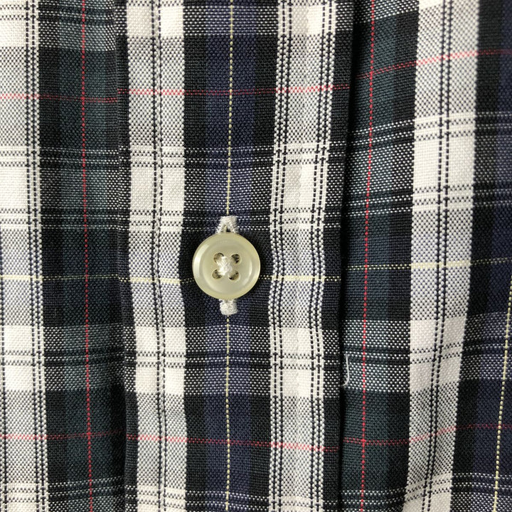 Ralph Lauren Classic Fit Long Sleeve Button Down Check Shirt Men's XL cotton white type Vintage Second Hand