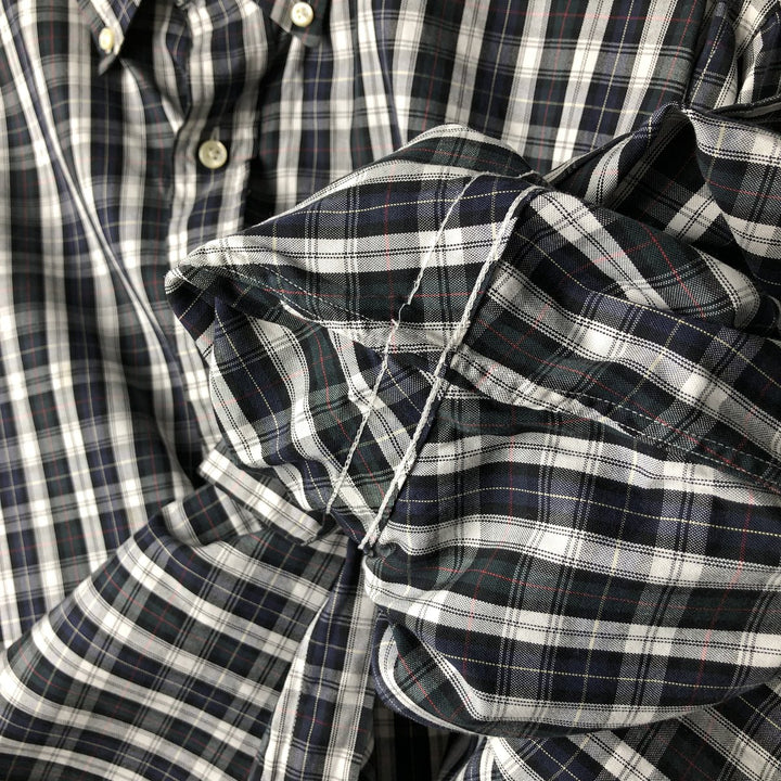 Ralph Lauren Classic Fit Long Sleeve Button Down Check Shirt Men's XL cotton white type Vintage Second Hand