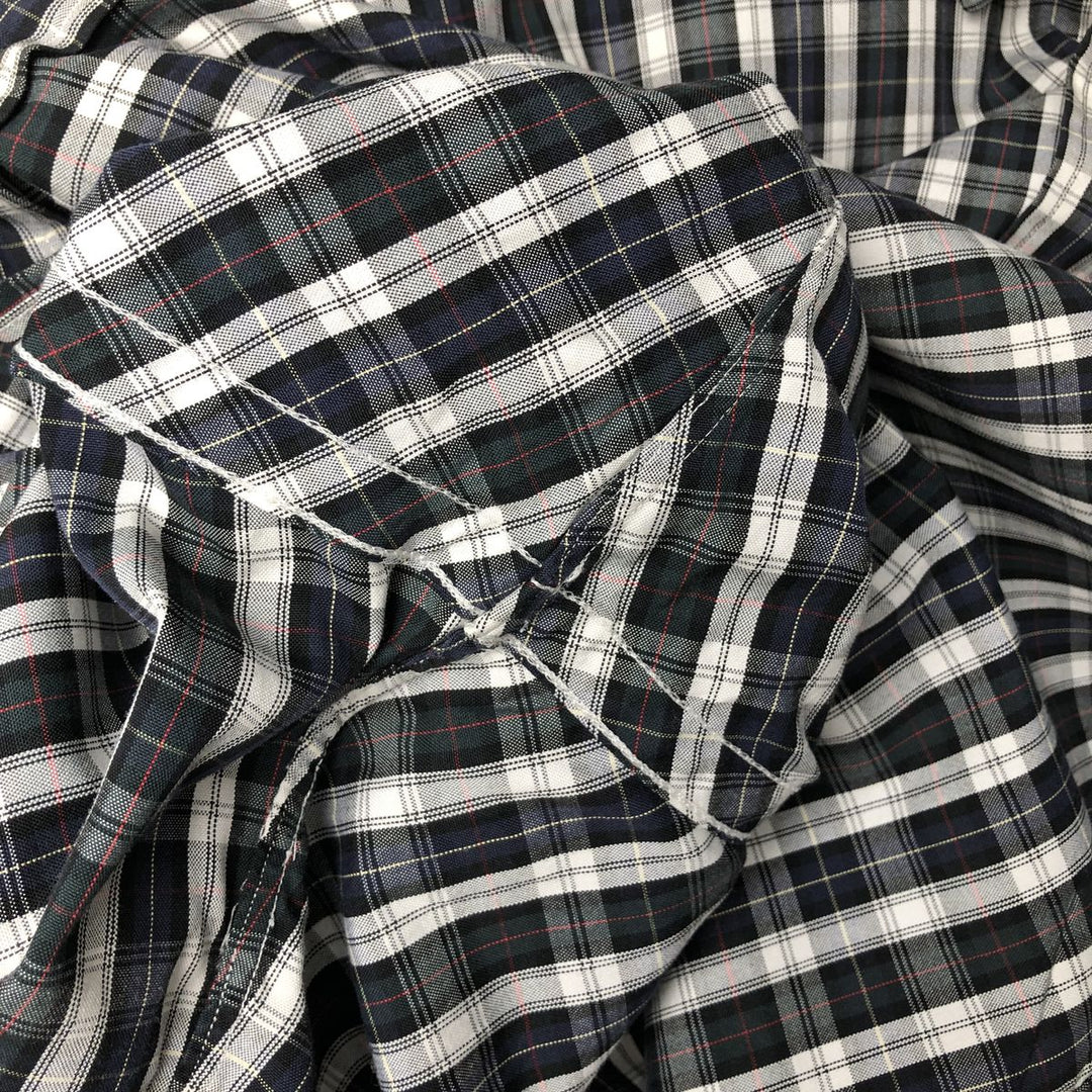 Ralph Lauren Classic Fit Long Sleeve Button Down Check Shirt Men's XL cotton white type Vintage Second Hand
