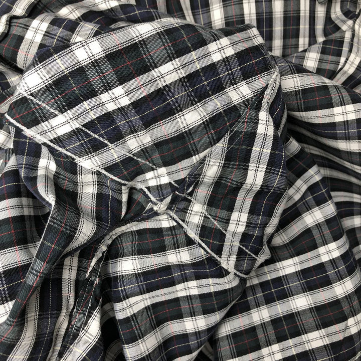 Ralph Lauren Classic Fit Long Sleeve Button Down Check Shirt Men's XL cotton white type Vintage Second Hand