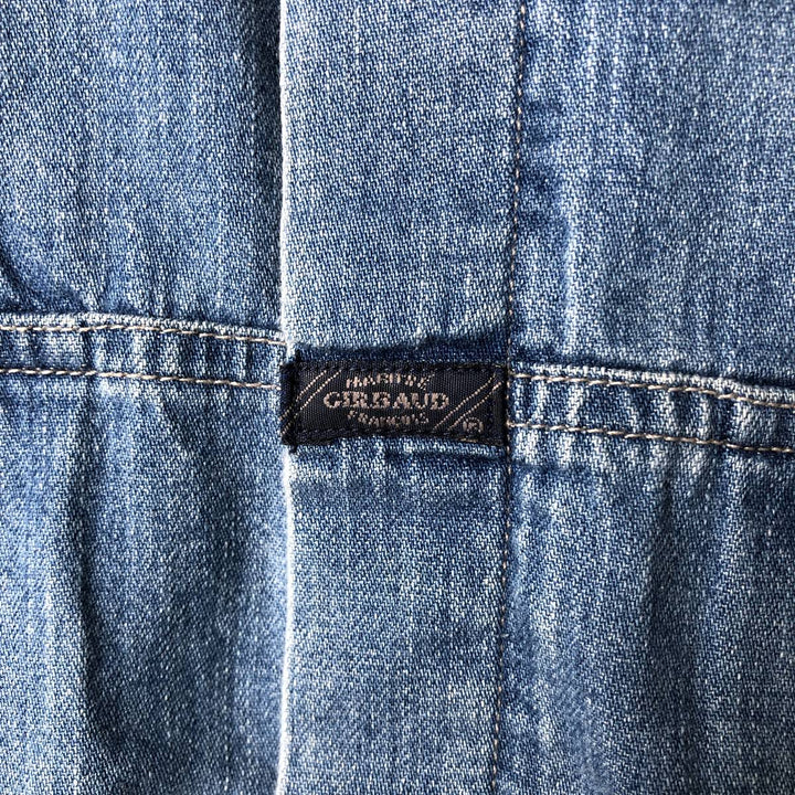 GIRBAUD Long Sleeve Denim Shirt, Men's Size L cotton blue type Vintage Second Hand