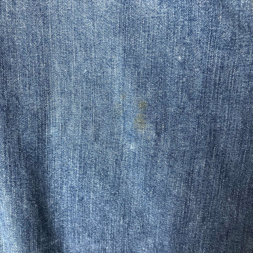 GIRBAUD Long Sleeve Denim Shirt, Men's Size L cotton blue type Vintage Second Hand