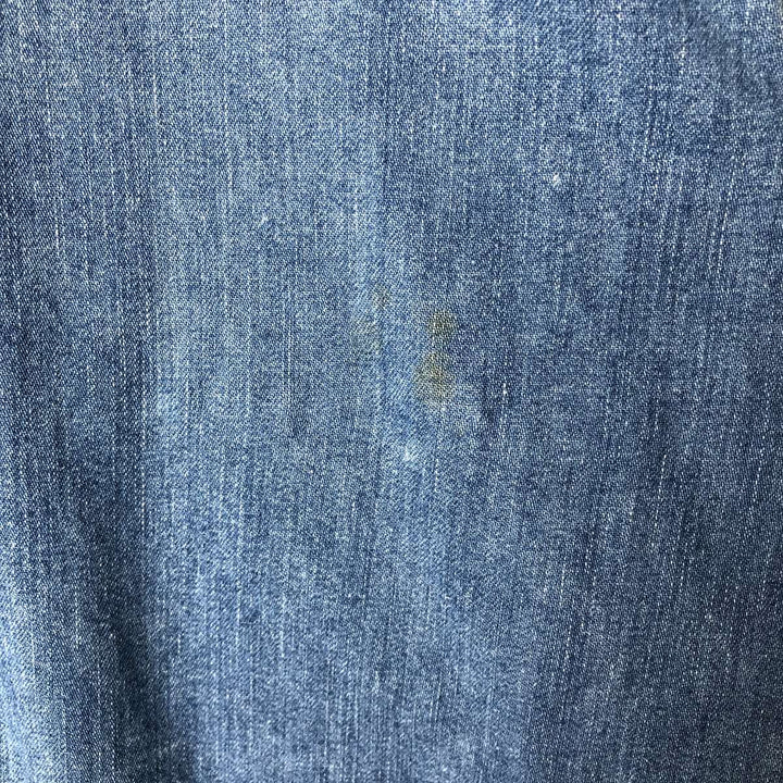 GIRBAUD Long Sleeve Denim Shirt, Men's Size L cotton blue type Vintage Second Hand