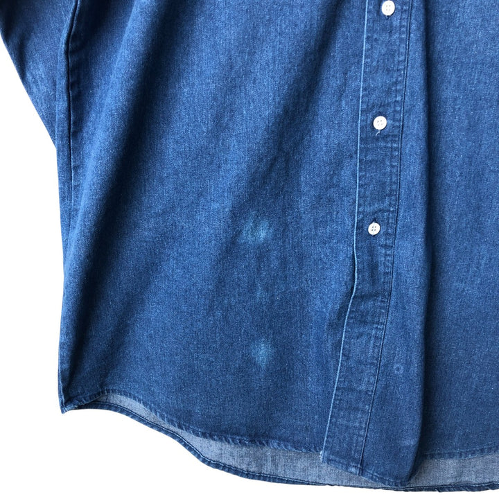 Levi's long sleeve denim shirt, men's size XL cotton blue type Vintage Second Hand