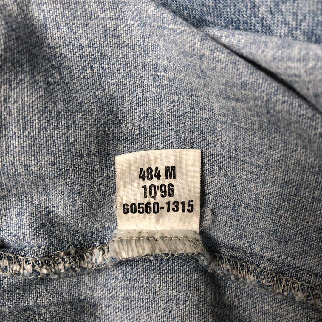Levi's long-sleeved denim shirt, men's size M cotton Blue type light blue Vintage Second Hand
