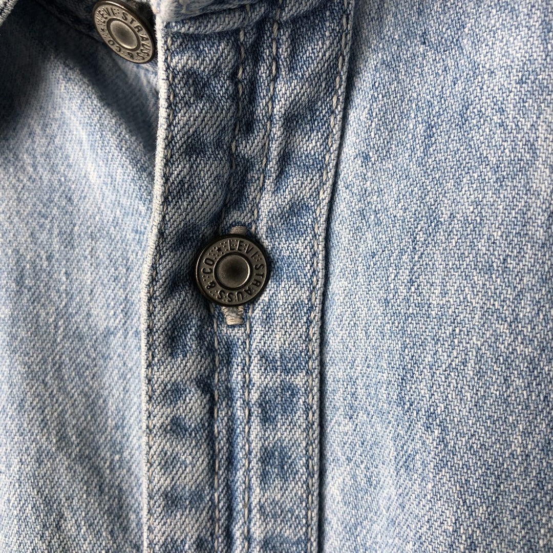 Levi's long-sleeved denim shirt, men's size M cotton Blue type light blue Vintage Second Hand