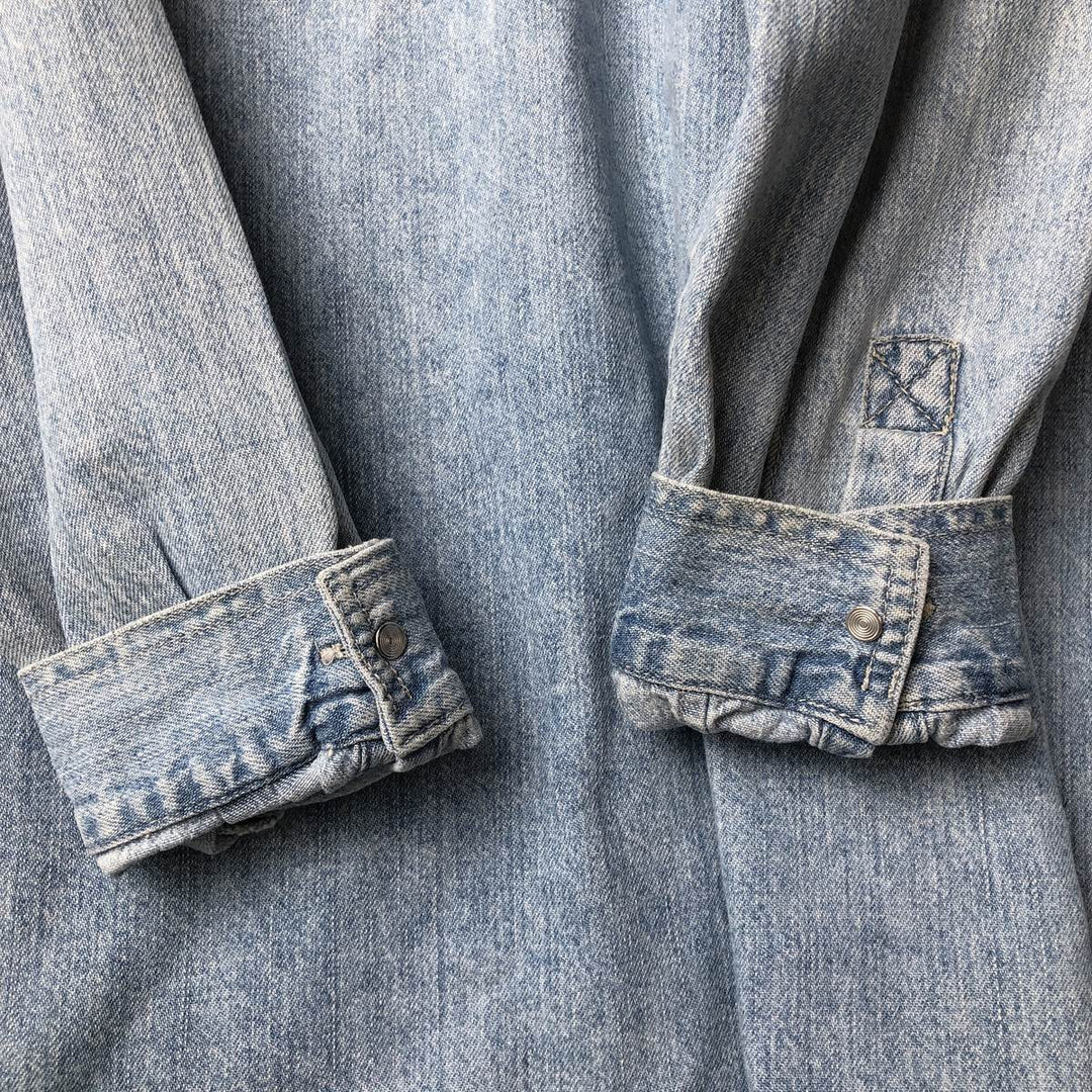 Levi's long-sleeved denim shirt, men's size M cotton Blue type light blue Vintage Second Hand