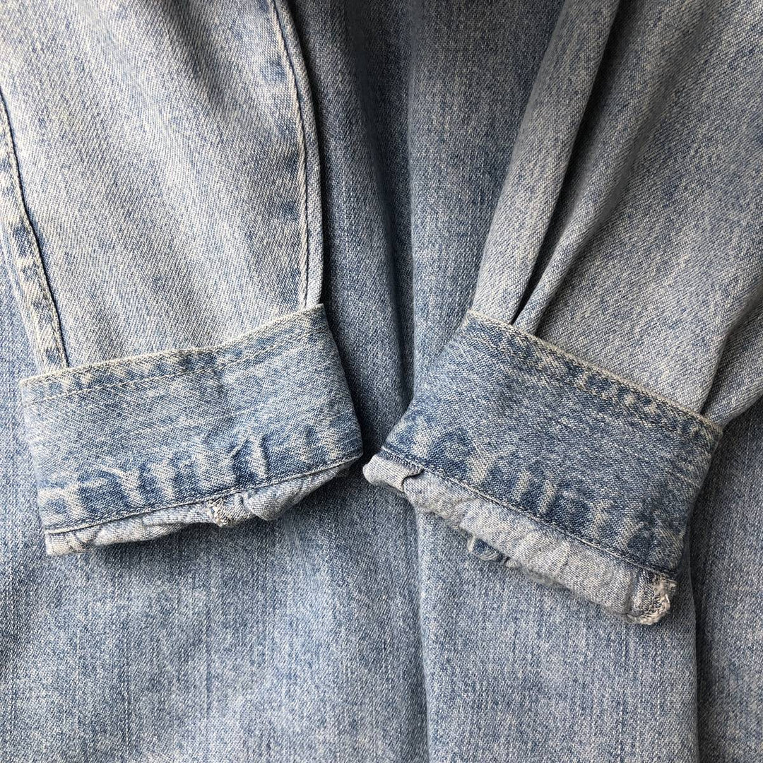 Levi's long-sleeved denim shirt, men's size M cotton Blue type light blue Vintage Second Hand