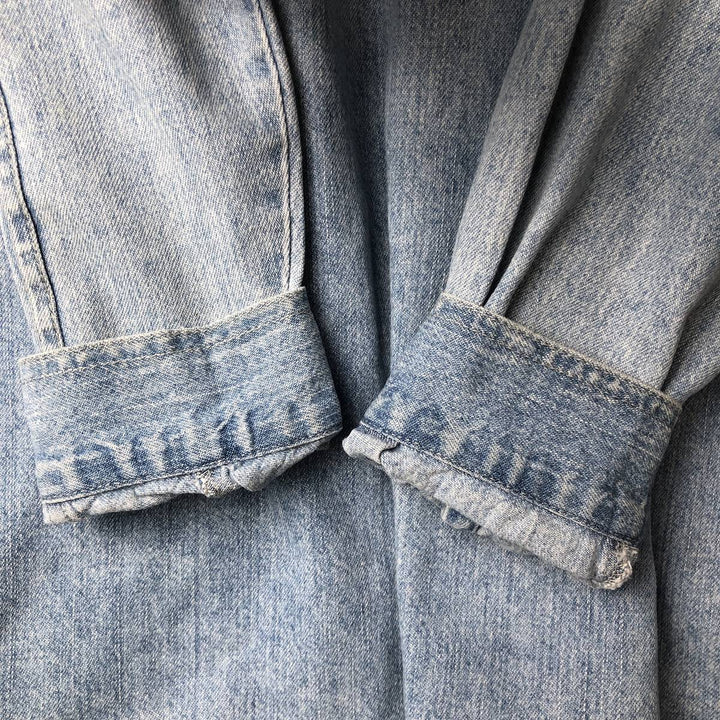 Levi's long-sleeved denim shirt, men's size M cotton Blue type light blue Vintage Second Hand