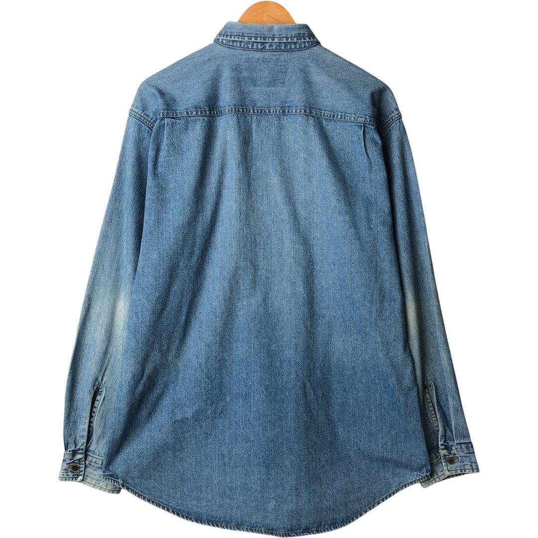 Levi's long sleeve denim shirt, men's size L cotton Blue type light blue Vintage Second Hand