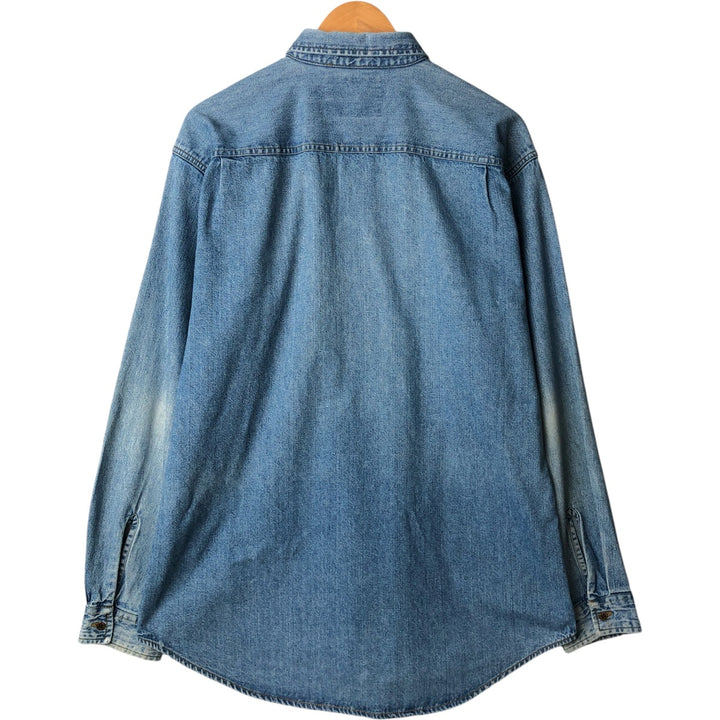 Levi's long sleeve denim shirt, men's size L cotton Blue type light blue Vintage Second Hand