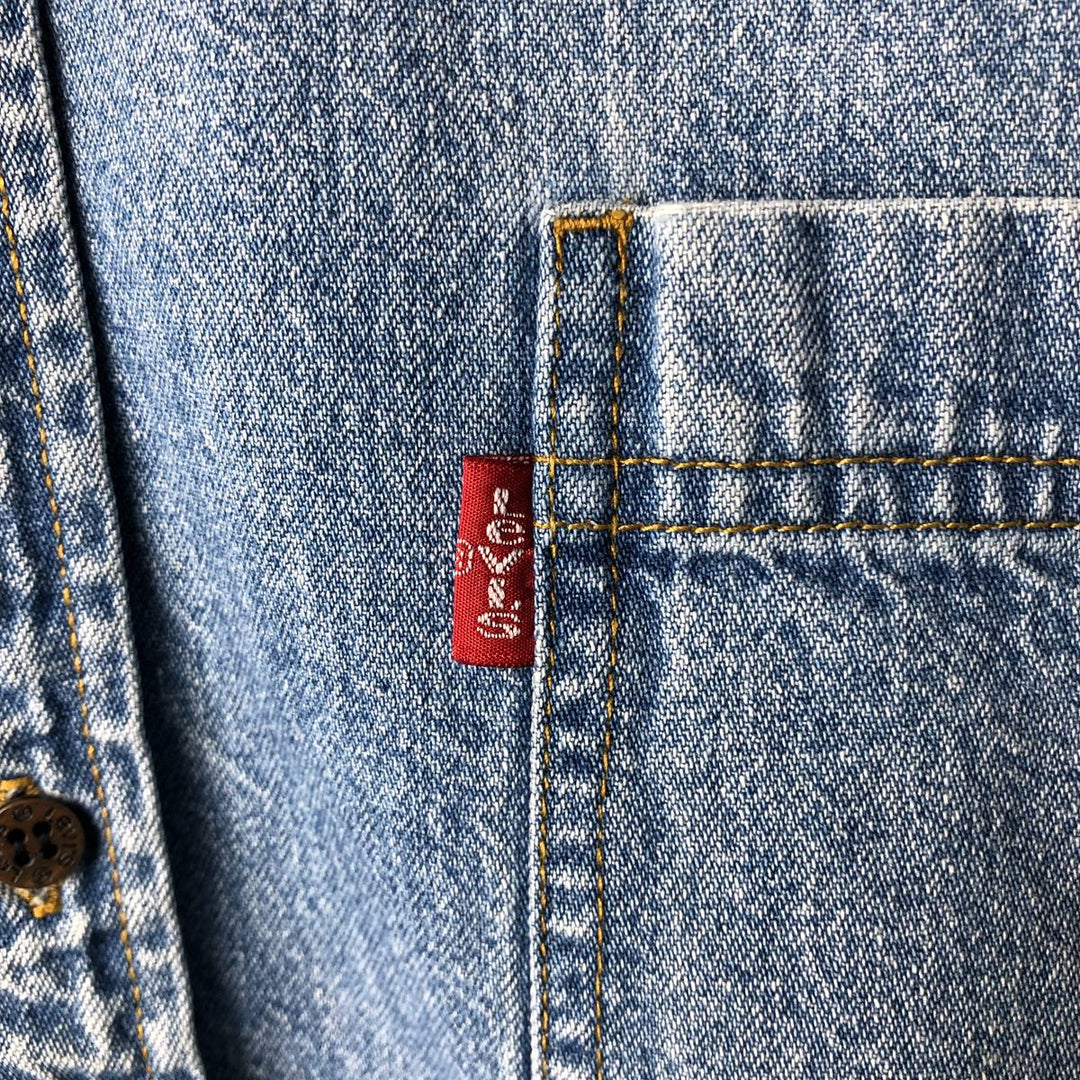 Levi's long sleeve denim shirt, men's size L cotton Blue type light blue Vintage Second Hand