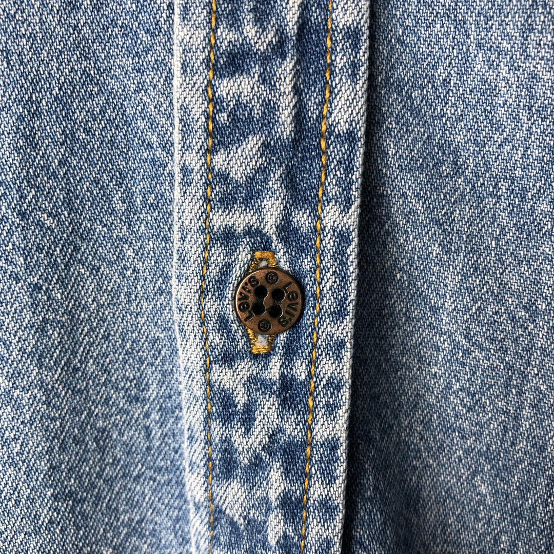 Levi's long sleeve denim shirt, men's size L cotton Blue type light blue Vintage Second Hand