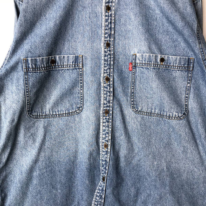 Levi's long sleeve denim shirt, men's size L cotton Blue type light blue Vintage Second Hand