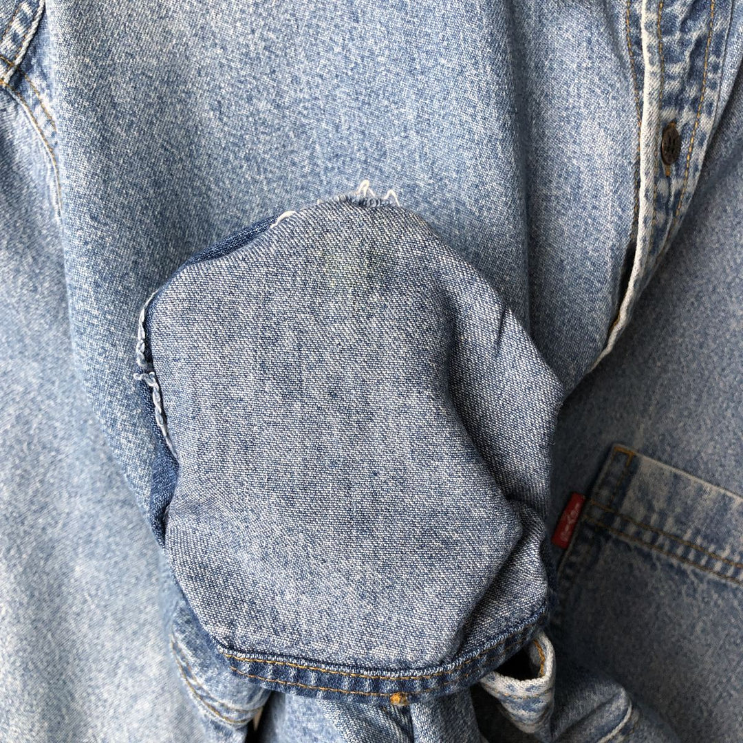 Levi's long sleeve denim shirt, men's size L cotton Blue type light blue Vintage Second Hand