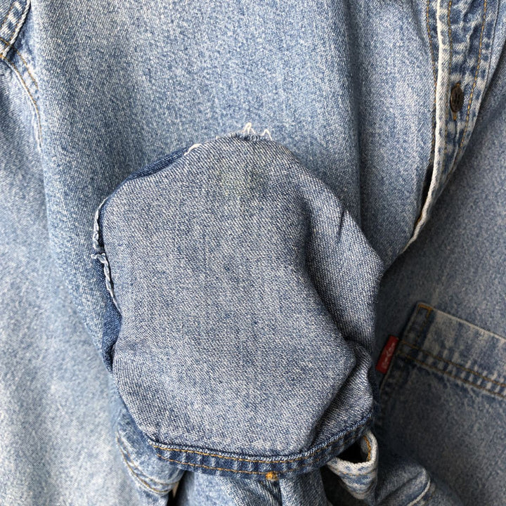 Levi's long sleeve denim shirt, men's size L cotton Blue type light blue Vintage Second Hand