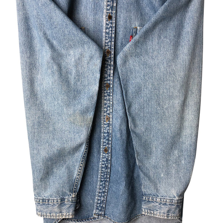 Levi's long sleeve denim shirt, men's size L cotton Blue type light blue Vintage Second Hand