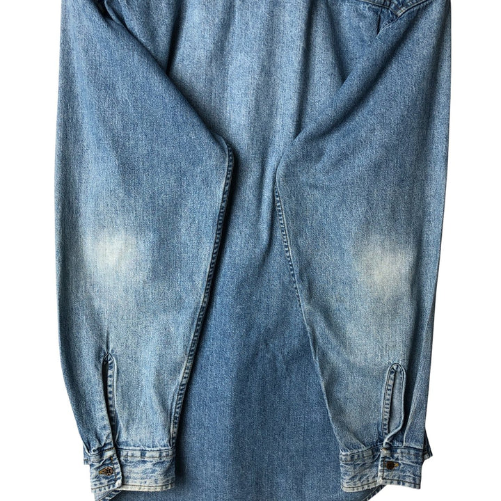 Levi's long sleeve denim shirt, men's size L cotton Blue type light blue Vintage Second Hand
