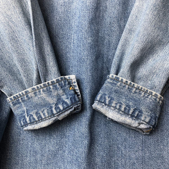 Levi's long sleeve denim shirt, men's size L cotton Blue type light blue Vintage Second Hand
