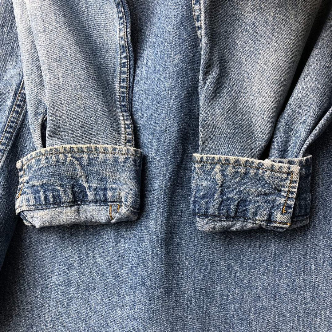 Levi's long sleeve denim shirt, men's size L cotton Blue type light blue Vintage Second Hand