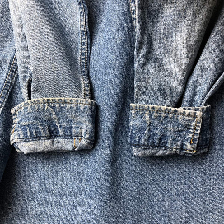 Levi's long sleeve denim shirt, men's size L cotton Blue type light blue Vintage Second Hand